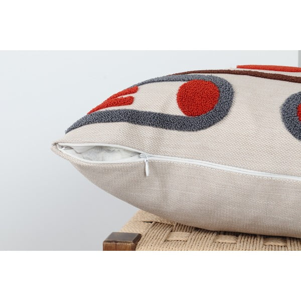 Față de pernă din in 43x43 cm Geometrik – Mioli Decor-image-3