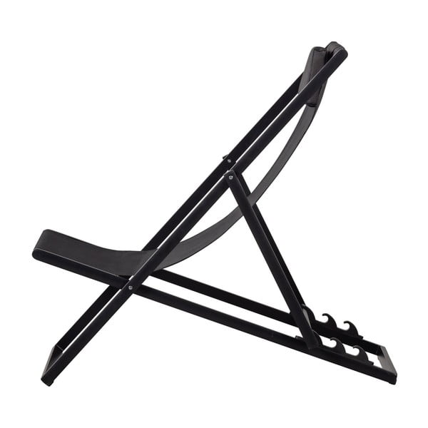 Șezlong de grădină negru din metal pliabil Esper – Exotan-image-4
