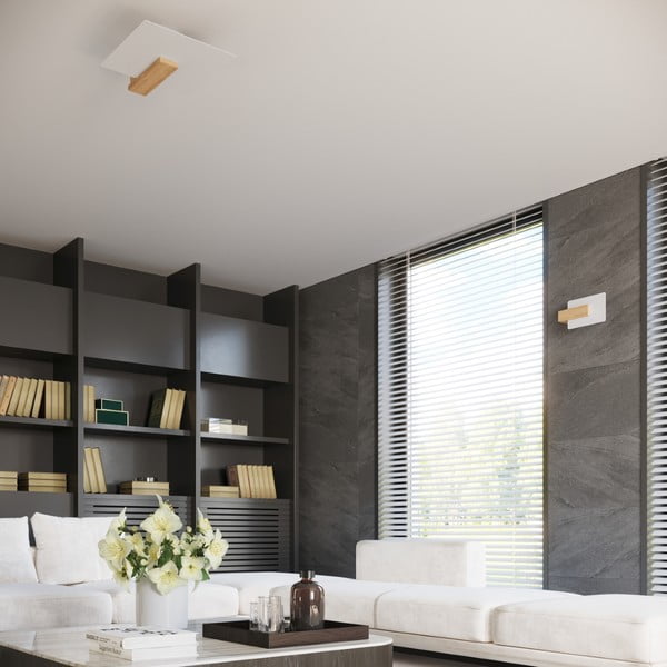 Plafonieră natural cu abajur din sticlă 40x47.5 cm Parola – Sollux-image-1