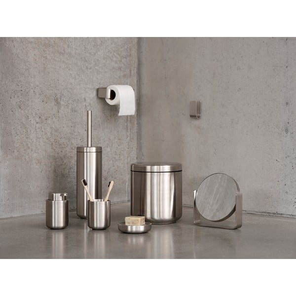 Dozator de săpun lichid argintiu mat din oțel inoxidabil 250 ml Ume Steel – Zone-image-2