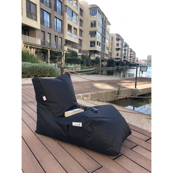 Beanbag pentru grădină negru Daybed – Floriane Garden-image-2