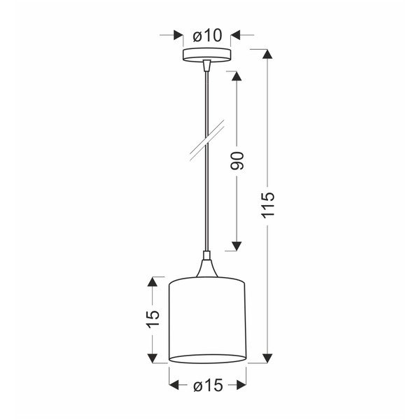Lustră verde-închis cu abajur textil ø 15 cm Patti – Candellux Lighting-image-2