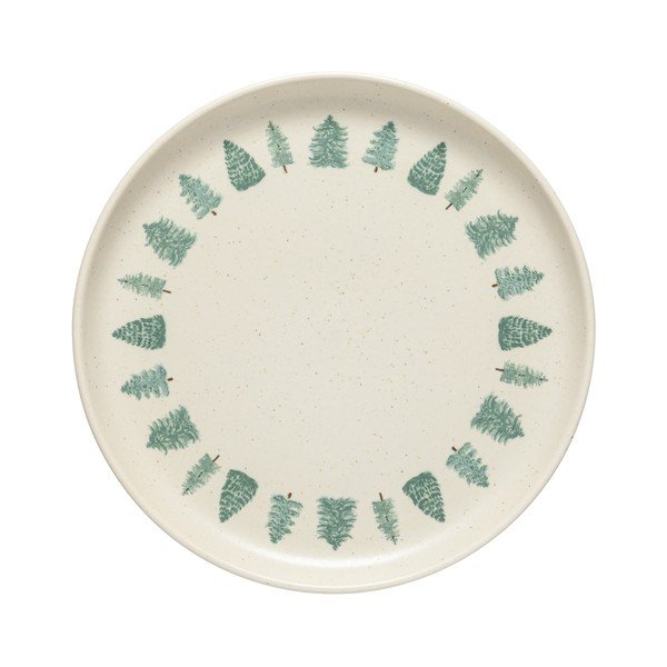 Platou pentru prăjituri din gresie ceramică  cu model de Crăciun Pacifica Christmas Tree – Casafina-image-3