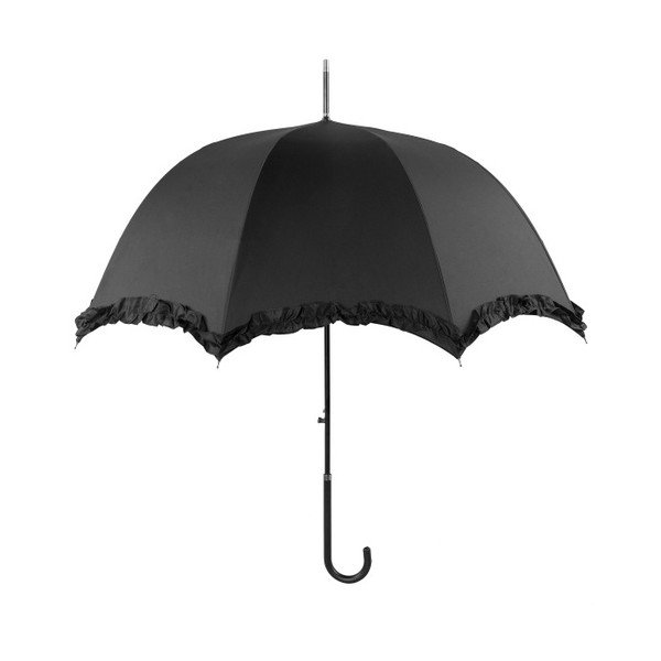 Umbrelă mireasă Ambiance Scallop, ⌀ 92 cm, negru-image-2