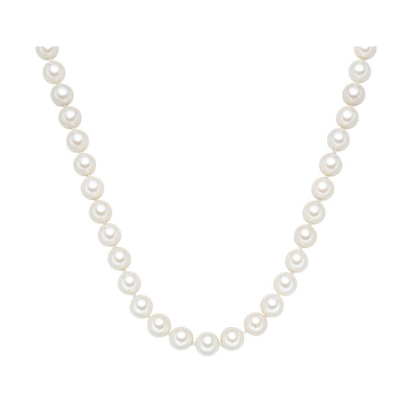 Lănțișor cu perle albe ⌀ 12 mm Perldesse Muschel, lungime 45 cm