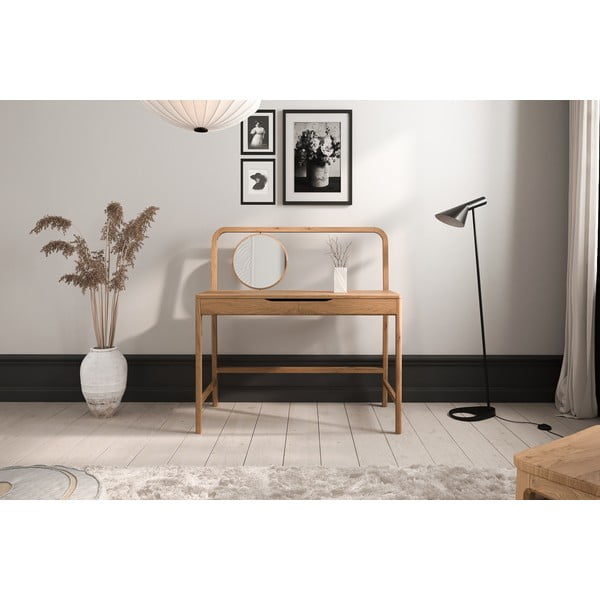 Masă de machiaj din lemn   de stejar 57x110 cm Twig – The Beds-image-1