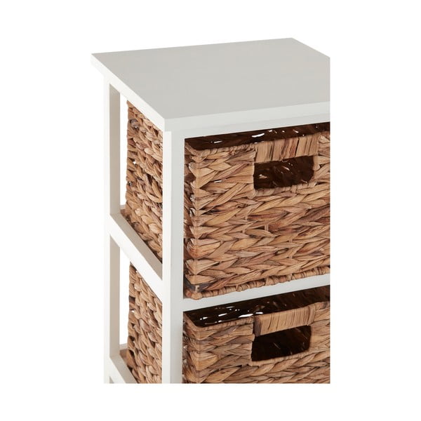 Etajeră de baie albă/în culoare naturală din lemn masiv de paulownia 32x100 cm Padstow – Premier Housewares-image-1