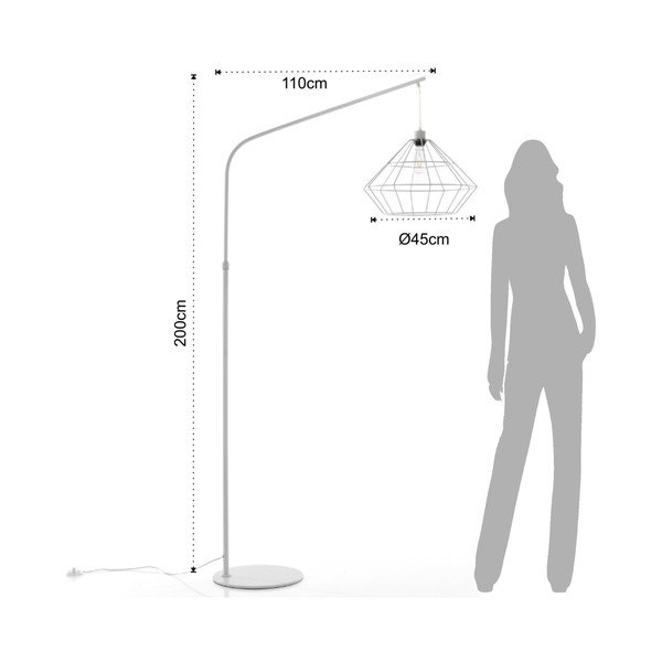 Lampadar Tomasucci Diamond, argintiu-image-2