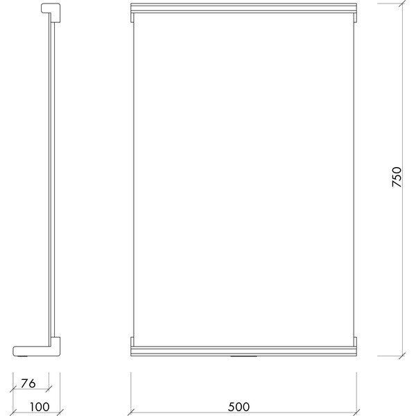Oglindă de perete cu raft 50x75 cm Lun – noo.ma-image-4