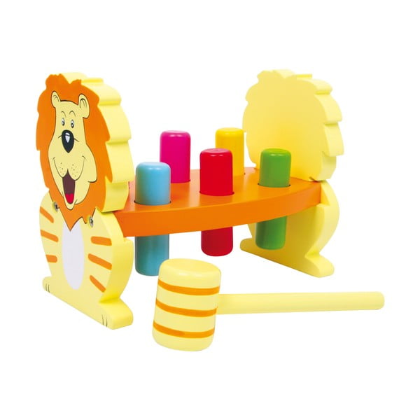 Jucărie motrică din lemn Legler Lion