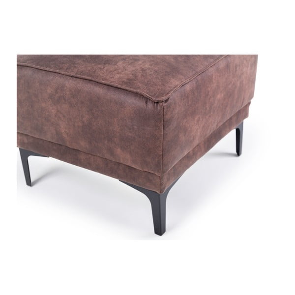 Taburet maro cu tapițerie din imitație de piele Copenhagen – Scandic-image-4
