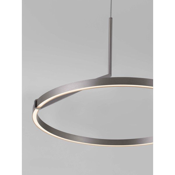 Lustră argintie LED cu intensitate reglabilă din aluminiu ø 60 cm Tilia – Nova Luce-image-2