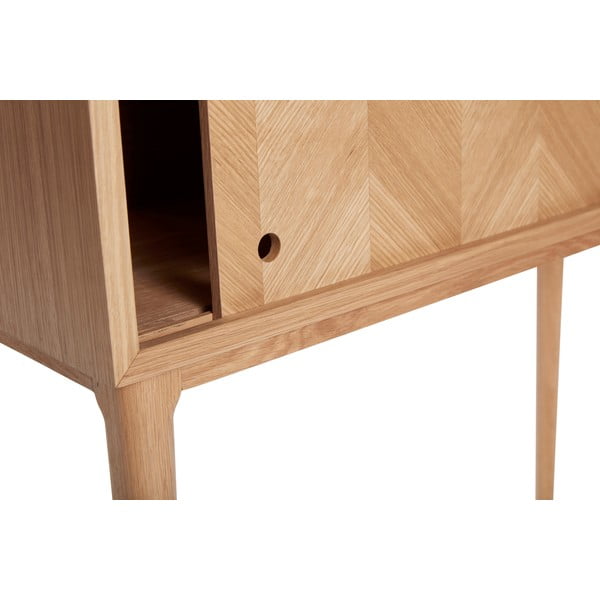 Comodă din lemn de stejar Hübsch Herringbone, înălțime 90 cm-image-3