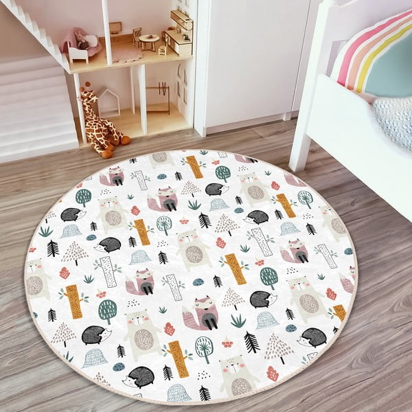 Covor pentru copii alb ø 100 cm Comfort – Mila Home-image-4