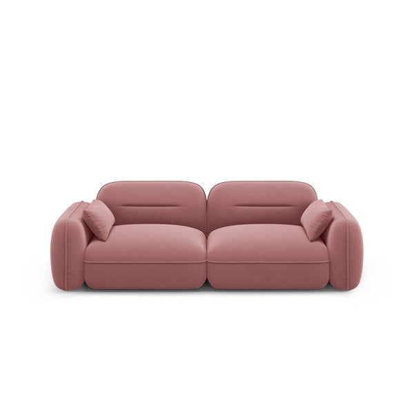 Canapea roz cu tapițerie din catifea 230 cm Audrey – Interieurs 86