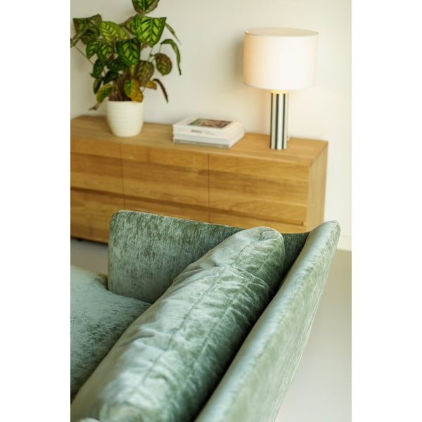 Colțar verde deschis cu tapițerie din catifea (cu colț pe partea stângă) Vera – Sits-image-1