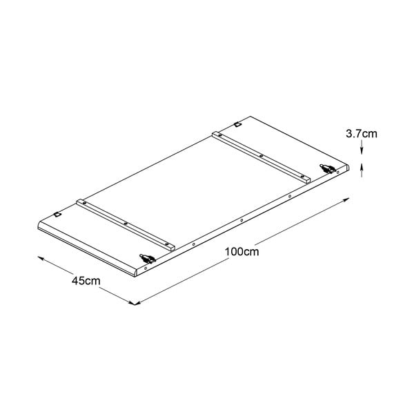 Extensie pentru masă cu aspect de lemn de stejar 45x100 cm Carno – Unique Furniture-image-1