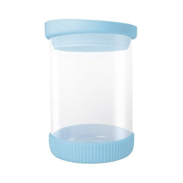 Recipient din sticlă JOCCA Container, 480 ml, capac albastru