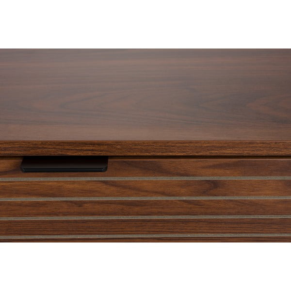 Comodă maro cu aspect de lemn de nuc 110x74x40 cm Stripes – White Label-image-4