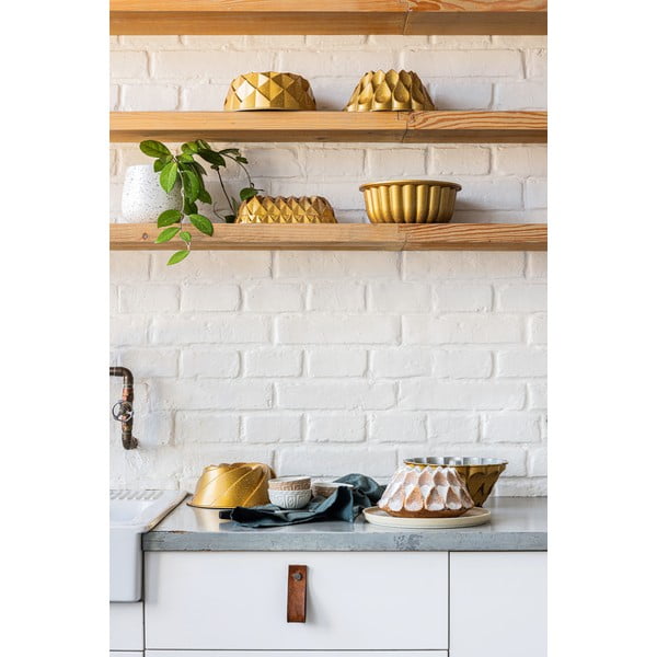 Formă de copt din aluminiu turnat Bonami Selection Majestice, auriu-image-2