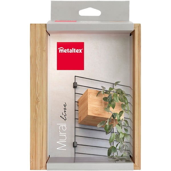 Componentă - cutie de depozitare în culoare naturală din bambus 19x15 cm Mural – Metaltex-image-2