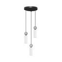 Lustră negru-mat din piatră cu abajur din sticlă ø 25 cm Filomena – Nova Luce