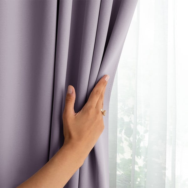 Draperie roz prăfuit dimout (semi-opacă) 140x245 cm Kierra – Restilo-image-2