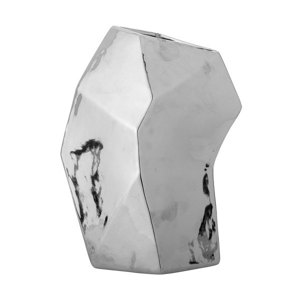 Vază argintie din gresie (înălțime 23 cm) Dimona – Bloomingville