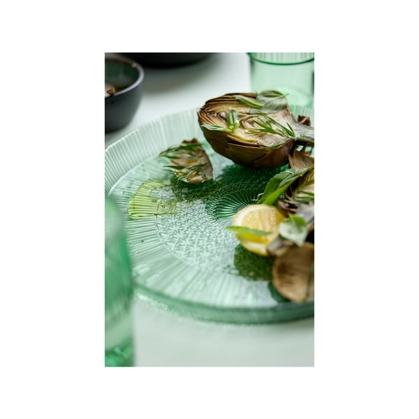 Platou  verde din sticlă ø 30 cm Kusintha – Bitz-image-3