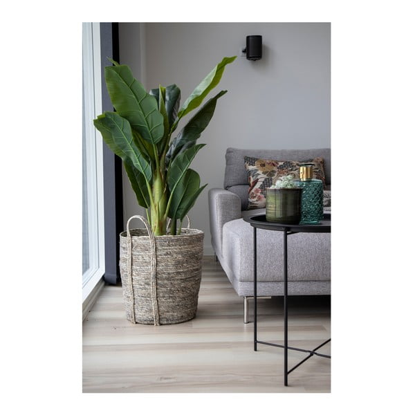 Coș de depozitare din frunze de porumb House Nordic Udine, gri-image-2