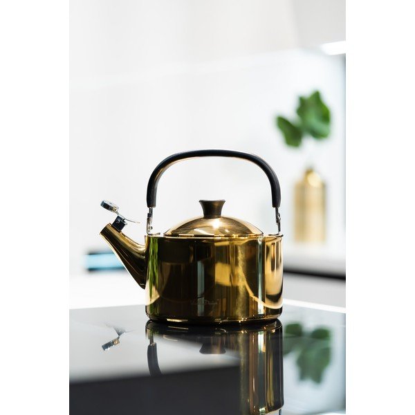 Ceainic auriu lucios din oțel inoxidabil 1,5 l Diamante – Vialli Design-image-3
