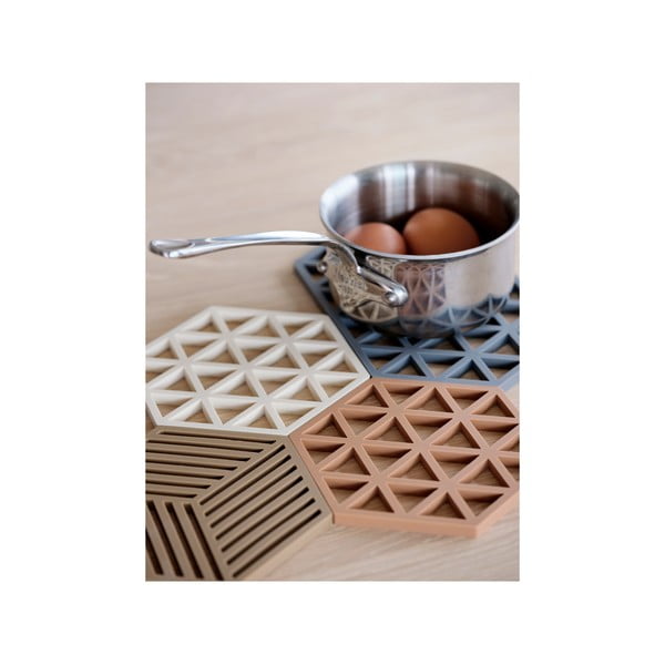 Suport din silicon pentru oale fierbinți Zone Triangles, negru-image-3