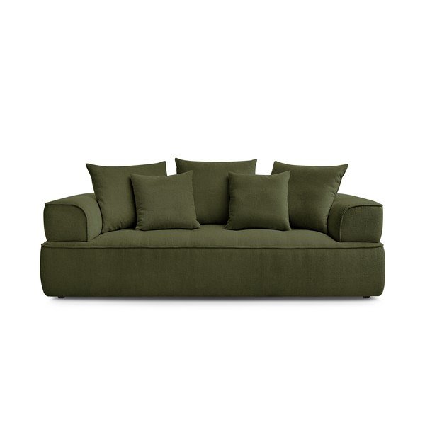 Canapea verde cu tapițerie din chenille 237 cm Whesley – Bobochic Paris