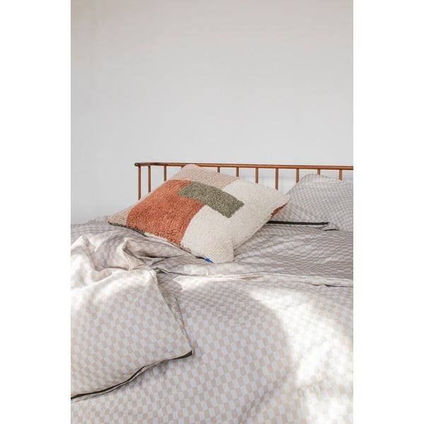 Lenjerie de pat bej din bumbac satinat pentru pat de o persoană/extinsă 140x220 cm Mini – Mette Ditmer Denmark-image-3