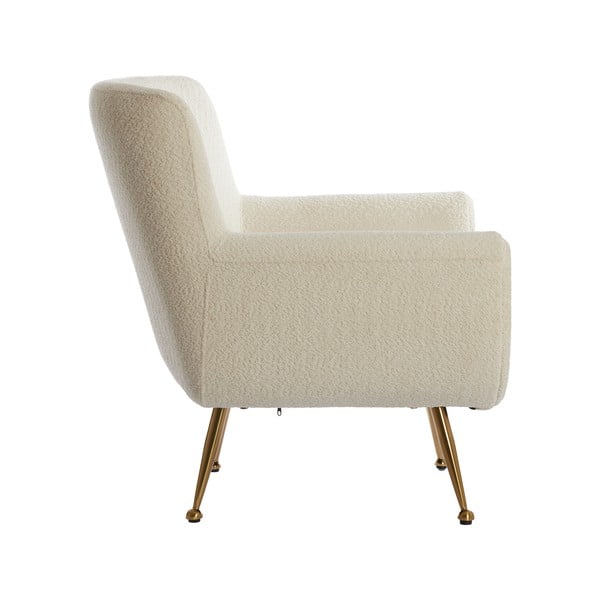 Fotoliu crem cu tapițerie din țesătură bouclé Vinstra – Light & Living-image-3