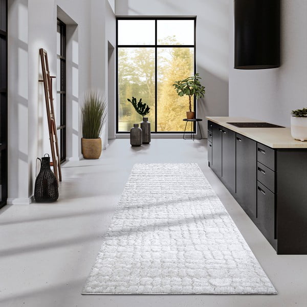 Covor tip traversă crem 80x240 cm Artistique Cream White – Elle Decoration-image-1