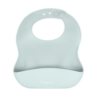 Bavetă din silicon cu buzunar Kindsgut Bib, albastru deschis