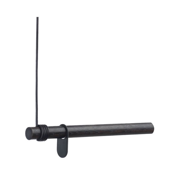 Cuier de perete negru din lemn de stejar 50 cm Swing – LIND DNA