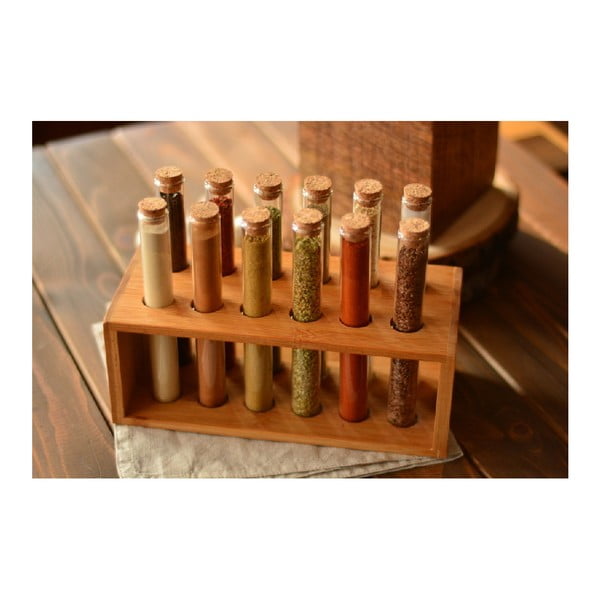 Set 12 eprubete cu suport pentru mirodenii Bambum Vanilla-image-4