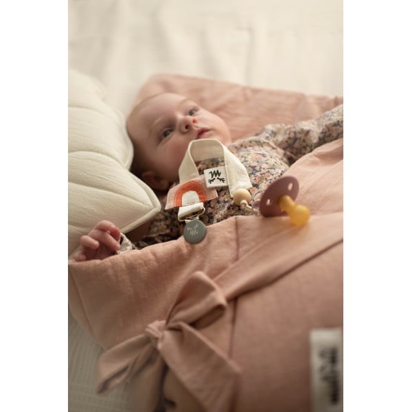 Pătură pentru copii roz din bumbac 75x75 cm – Malomi Kids-image-4