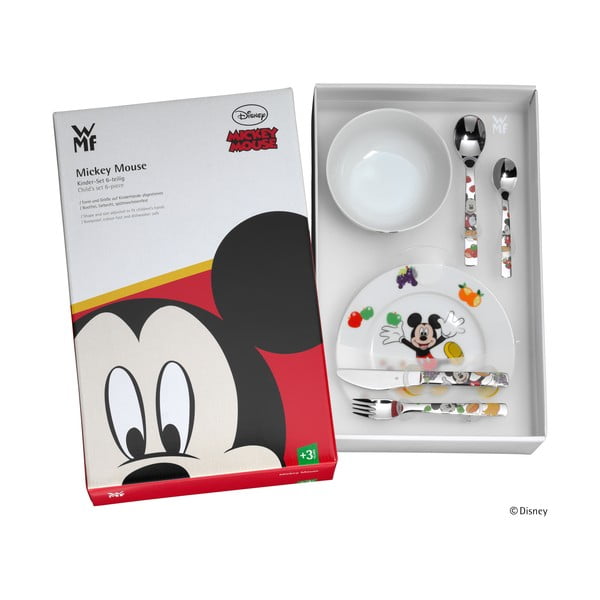 Set 6 tacâmuri din inox și veselă pentru copii Mickey Mouse-image-1