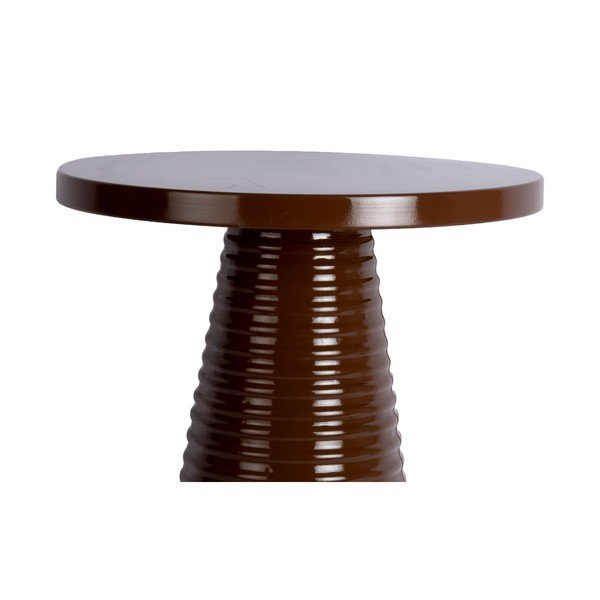 Măsuță auxiliară rotundă din metal ø 40 cm Catania Ribbed – Leitmotiv-image-2