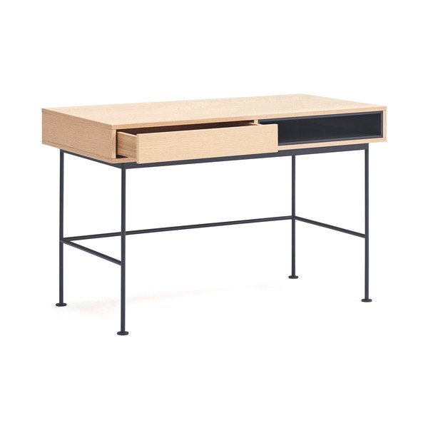 Birou cu blat cu aspect de lemn de stejar 60x120 cm Yoko – Teulat-image-2