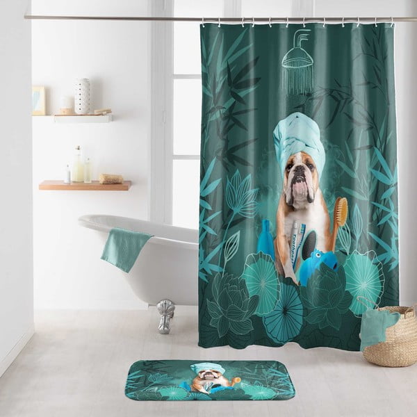 Covoraș de baie verde pentru WC 45x45 cm Doggy zen – douceur d'intérieur-image-1