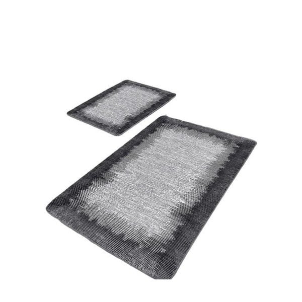 Covorașe de baie negre-gri 2 buc. 60x100 cm – Mila Home