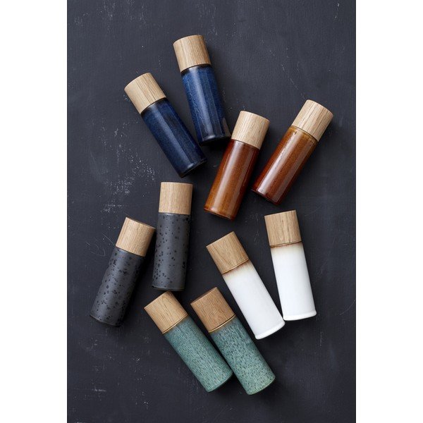 Set de râșnițe de sare și piper verde 2 buc. din ceramică Gastro Green – Bitz-image-1