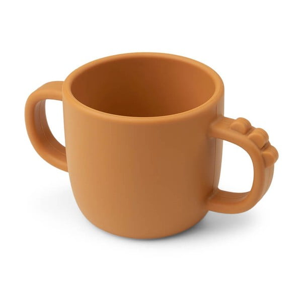 Cană galbenă din silicon pentru copii 0,17 l Croco - Done by Deer-image-2