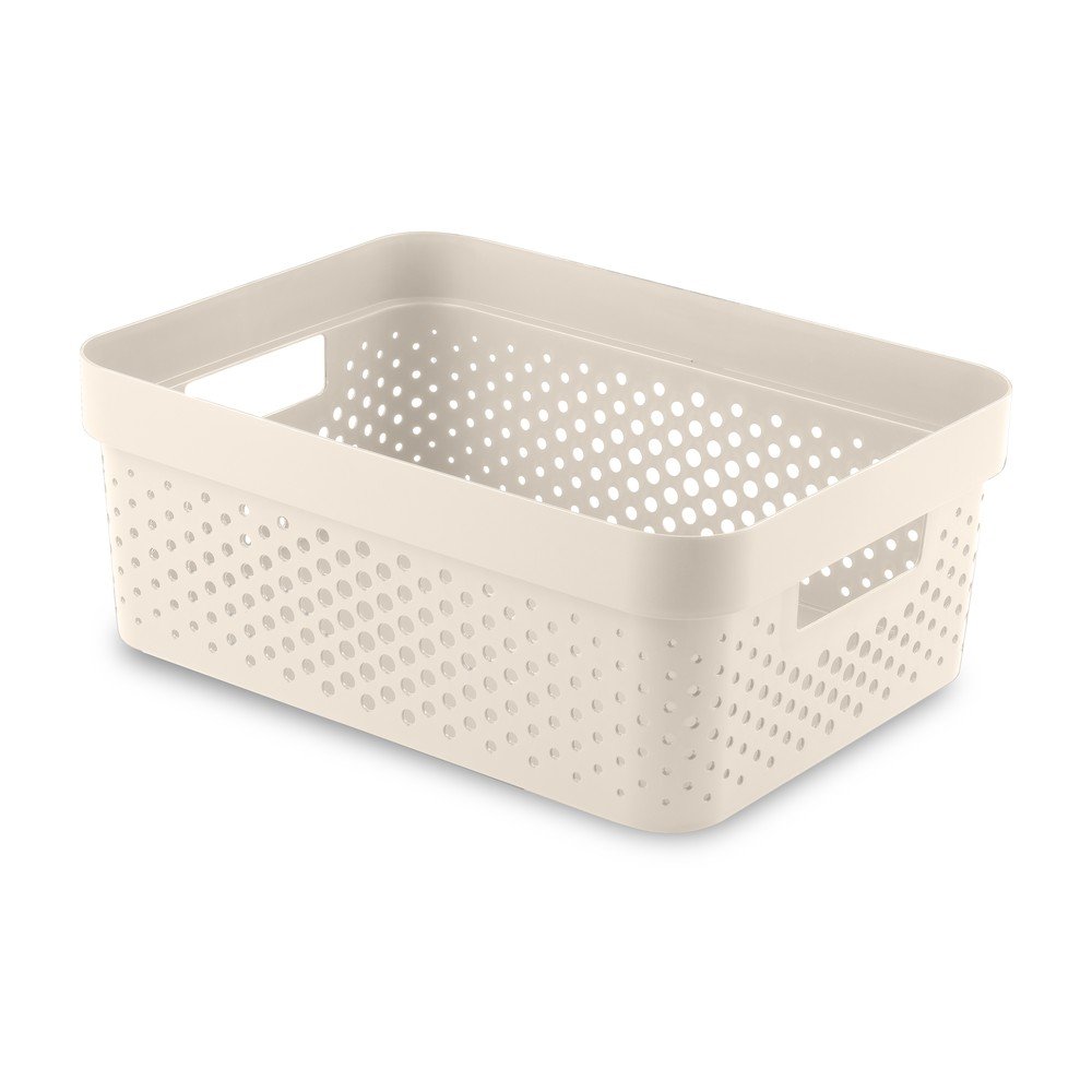 Coș de depozitare din plastic 36x27x14 cm Infinity Dots – Curver