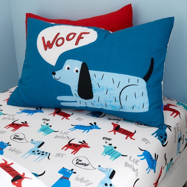 Lenjerie de pat pentru copii 200x135 cm Woofing Dogs - Catherine Lansfield-image-2