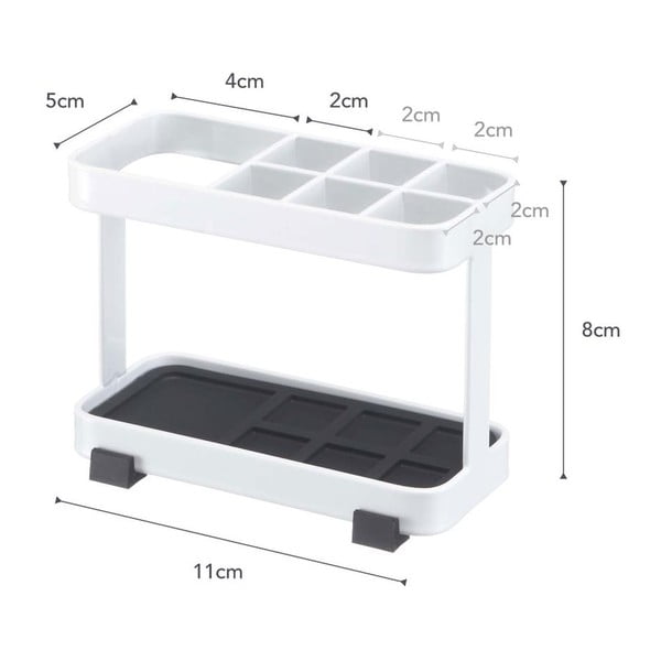 Suport pentru periuțe și pastă YAMAZAKI Tower, alb-image-2